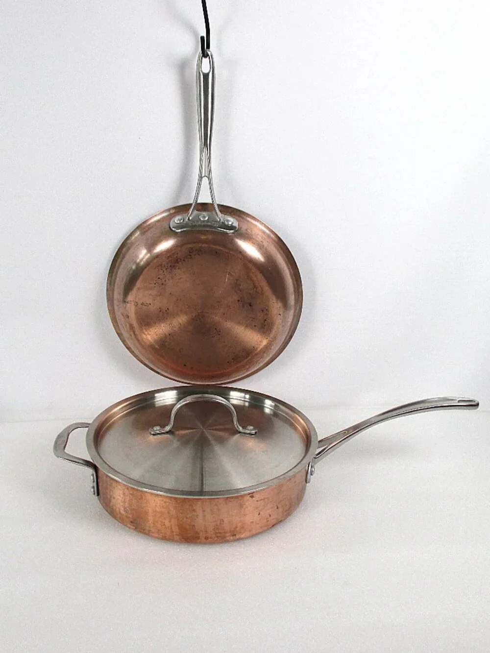 3 PC SET OF CALPHALON TRI-CLAD COPPER COOKWARE